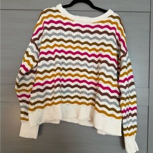 Multicolor Chevron Women's Sweater